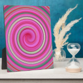Plaque Photo Motif en spirale rose (Côté)