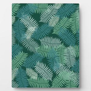 Plaque Photo Motif feuille fermier sur vert foncé
