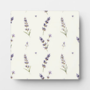 Plaque Photo Motif floral délicat de lavande à l'aquarelle