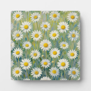 Plaque Photo Motif floral impressionniste de prairie de pâquere