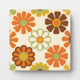 Plaque Photo Motif floral rétro aux marguerites