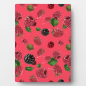 Plaque Photo Motif framboise (Devant)