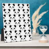 Plaque Photo Motif Kawaii Panda En Noir Et Blanc (Côté)