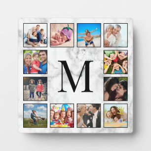 Plaque Photo Motif Marbre blanc en pierre