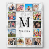 Plaque Photo Motif Marbre blanc en pierre (Devant)