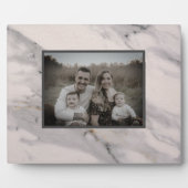 Plaque Photo Motif moderne en marbre noir gris rose (Devant)