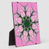 Plaque Photo Motif Motif Monogramme noir et rose joli (Côté)