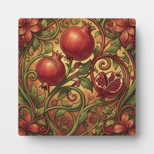 Plaque Photo Motif ornemental de grenade Art Nouveau
