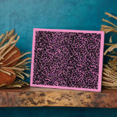 Plaque Photo Motif rose Cheetah (Côté)