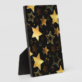 Plaque Photo Motif sans couture avec étoiles d'or (Côté)