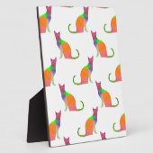 Plaque Photo Motif Silhouette de chat à basse densité (Côté)