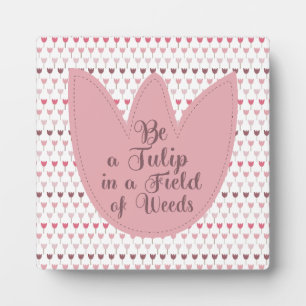 Plaque Photo Motif simple de tulipe rose