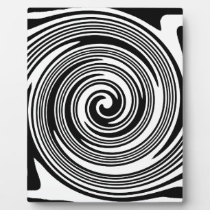 Plaque Photo Motif tourbillon noir et blanc