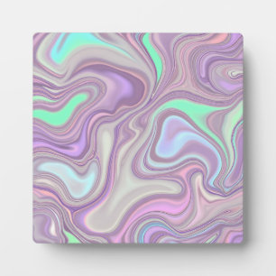 Plaque Photo Motif tourbillonnant de marbre violet pastel