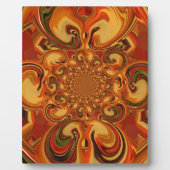 Plaque Photo Motif tourbillonnant : Tons d'orange, Brown et ver (Devant)