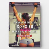 Plaque Photo Motivation de l'entraînement de gym pour femmes (Devant)