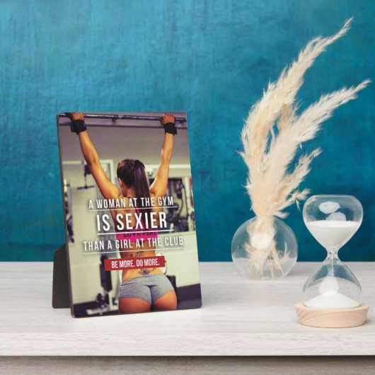 Plaque Photo Motivation de l'entraînement de gym pour femmes (Côté)