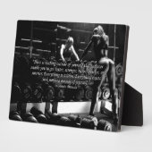 Plaque Photo Motivation de l'entraînement des femmes (Côté)