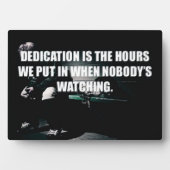 Plaque Photo Motivation de l'entraînement - Dévouement (Devant)