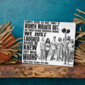 Plaque Photo Motivation de l'entraînement "Femme forte" (Côté)