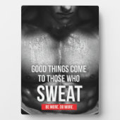 Plaque Photo Motivation de l'entraînement - Sueur (Devant)