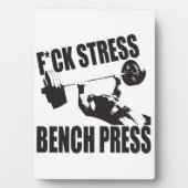 Plaque Photo Motivation de levage - Stress F*CK, presse à banc (Devant)