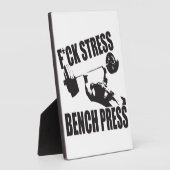 Plaque Photo Motivation de levage - Stress F*CK, presse à banc (Côté)