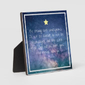 Plaque Photo Motivation Encourageant Bible Verse Citation Étoil (Recto)