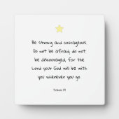 Plaque Photo Motivation Encourageant Écriture Bible Verse (Devant)