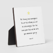 Plaque Photo Motivation Encourageant Écriture Bible Verse (Recto)