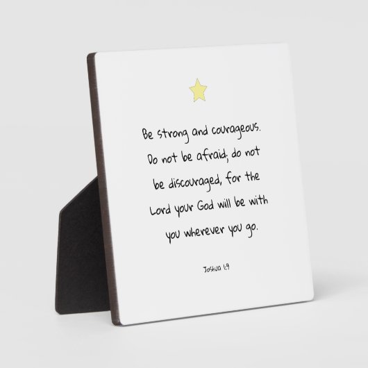 Plaque Photo Motivation Encourageant Écriture Bible Verse (Recto)