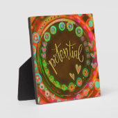 Plaque Photo Motivation Potentiel Joli Inspiritisme Easel (Recto)