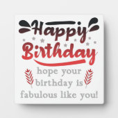 Plaque Photo Motivational Joyeux voeux d'anniversaire. (Devant)