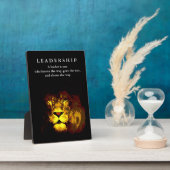 Plaque Photo Motivational Leadership Lion (Côté)