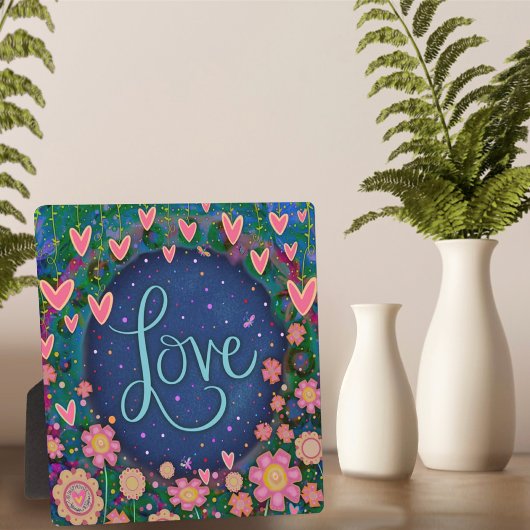 Plaque Photo Motivationnel Inspirationnel Coeurs Aimer Inspirit