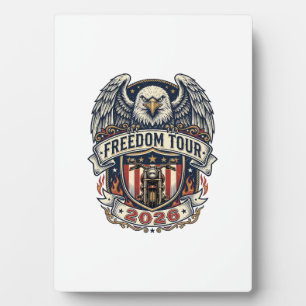 Plaque Photo Moto Vintage Eagle Freedom Tour 2026