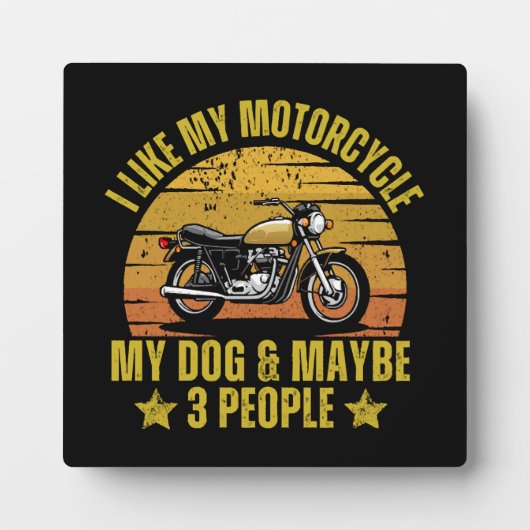 Plaque Photo Motocyclette de chien (Devant)