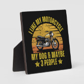 Plaque Photo Motocyclette de chien (Recto)