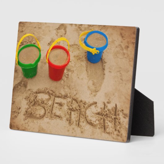 Plaque Photo Mots De Sable De Plage (Côté)