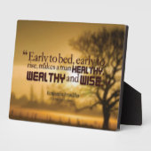 Plaque Photo Mots Motivationnels - Citation Benjamin Franklin (Côté)