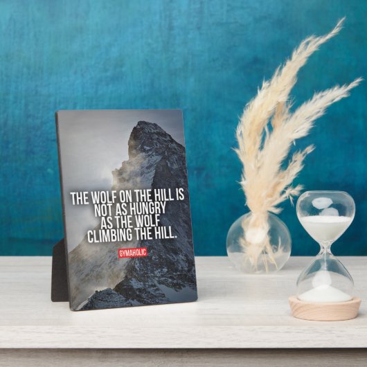 Plaque Photo Mots Motivationnels - Escalade Wolf affamé La Coll (Côté)