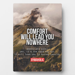 Plaque Photo Mots Motivationnels - Le Confort Ne Vous Mènera nu