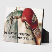 Plaque Photo Mots motivationnels - L'habitude de la persistance (Côté)