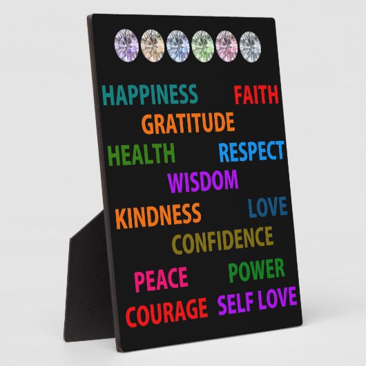 Plaque Photo Mots positifs (Côté)