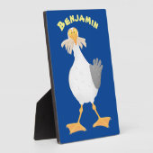 Plaque Photo Mouette drôle avec frites dessin animé (Côté)