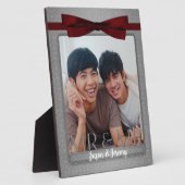 Plaque Photo Mr & Mr Gay Mariage Silver and Red Photo (Côté)