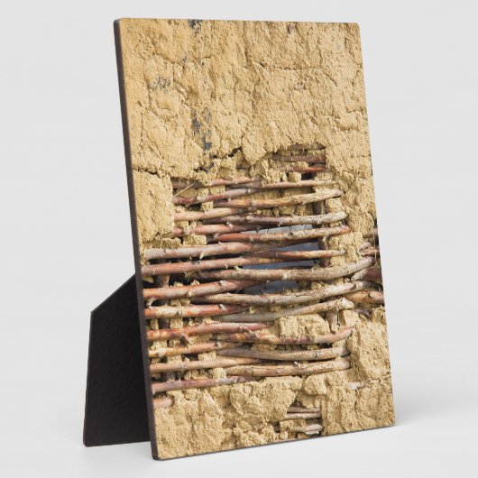 Plaque Photo Mud and wattle wall (Côté)