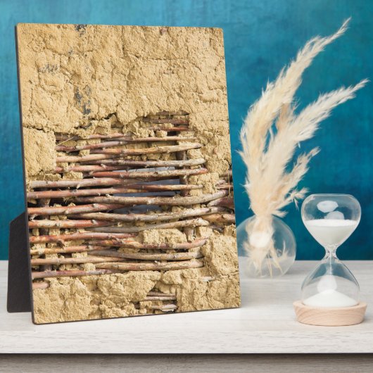Plaque Photo Mud and wattle wall (Côté)