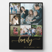 Plaque Photo Multi photo collage famille script moderne keepsar (Devant)