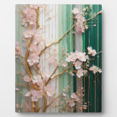 Plaque Photo Mur de fleurs de cerisiers (Devant)